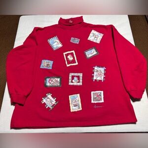 Northern Reflections Red Winter Cotton Blend Sweater